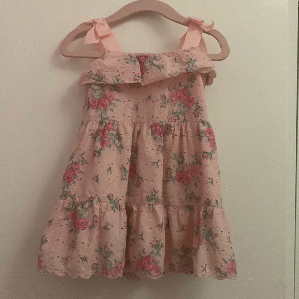 Set of crop cardigan and summer flower dress.